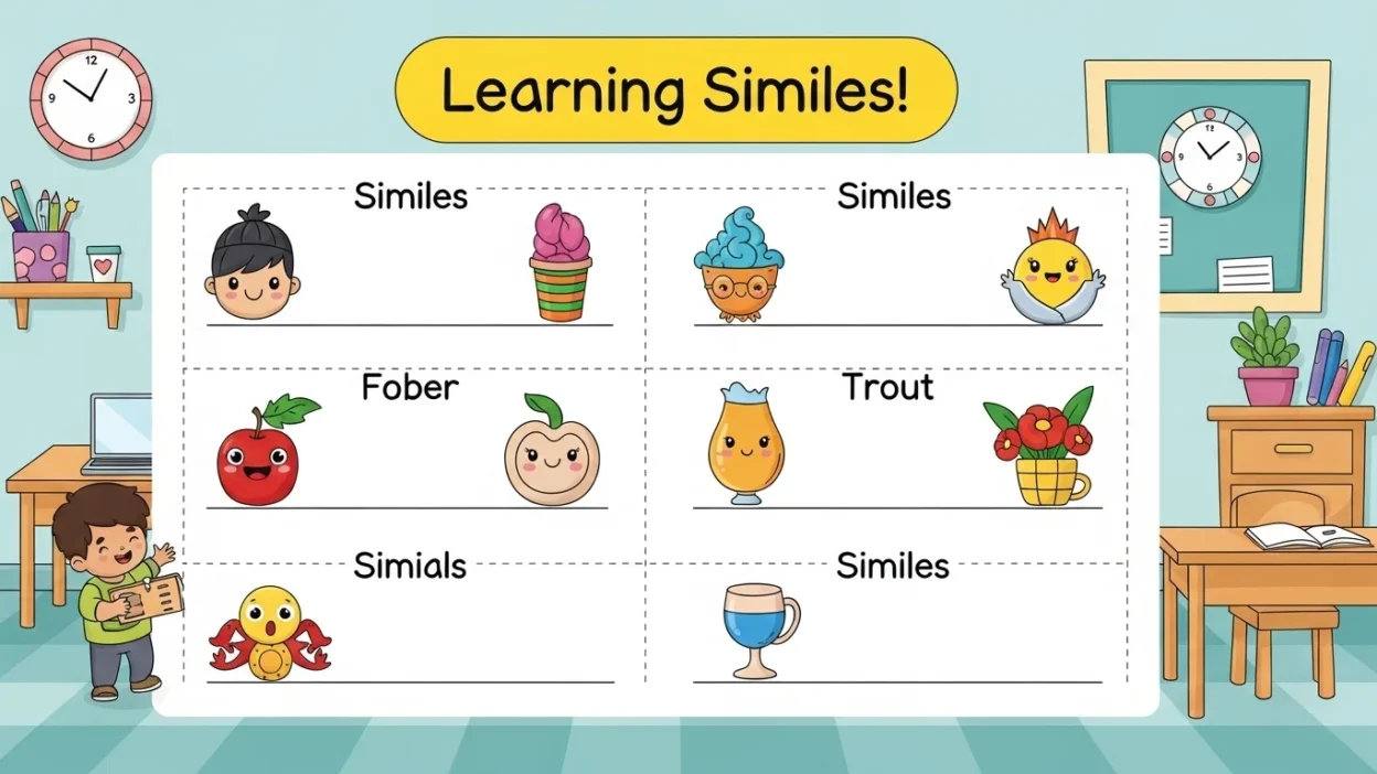Similes Worksheet for Class 3