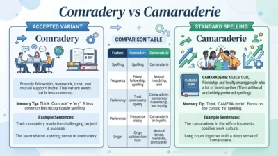 Comradery or Camaraderie