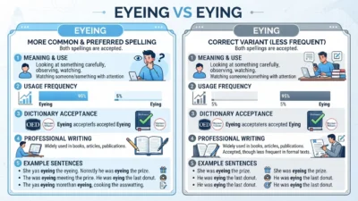 Eyeing or Eying